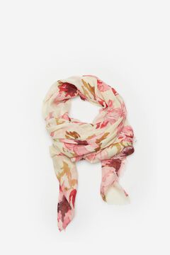 Cortefiel Eco-friendly floral print scarf Natural