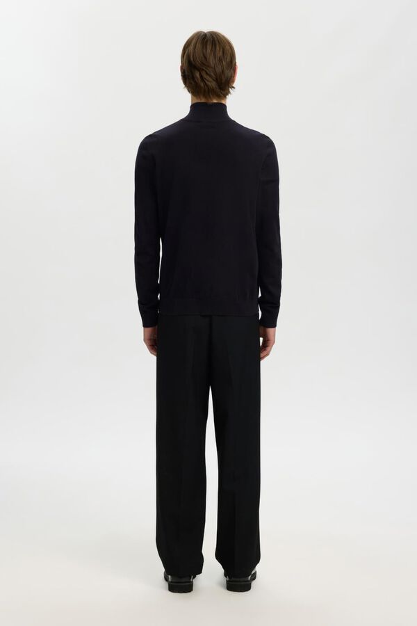 Selected Casaco de malha gola alta Preto