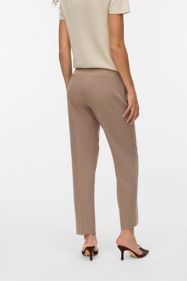 Vero Moda Calças compridas de vestir Castanho