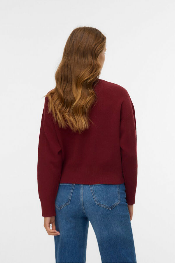 Vero Moda Camisola básico de malha Vermelho