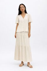 Object Saia comprida de linho Tostado