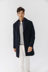 elPulpo Sobretudo com peito de tecido destacável Azul