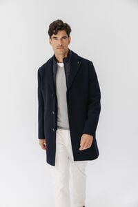 elPulpo Sobretudo com peito de tecido destacável