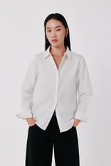 Cortefiel Oxford basic shirt White