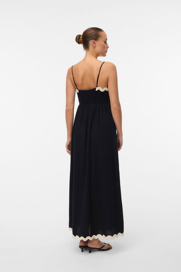 Vero Moda Vestido comprido de al&ccedil;as Preto