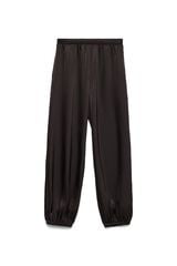 Vero Moda Curve Cal&ccedil;a bombazina acetinada Castanho