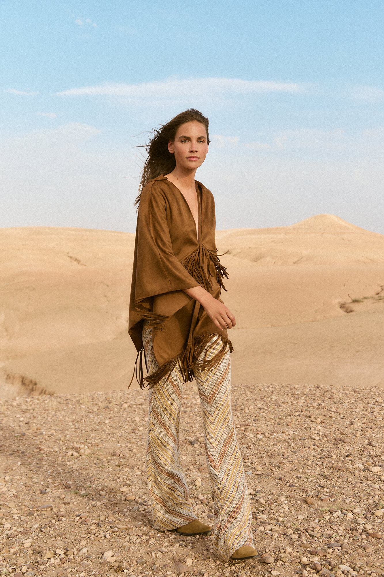 Slowlove pele poncho de pele sint&eacute;tica