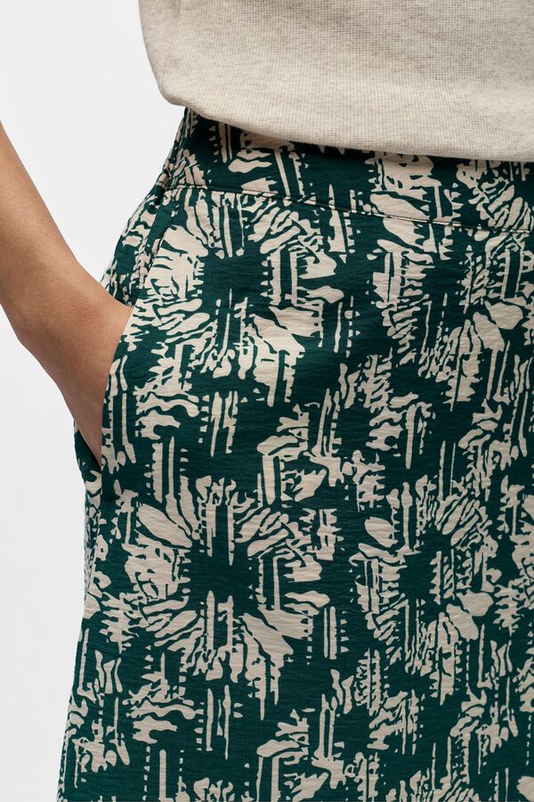 Object Printed midi skirt Turquoise
