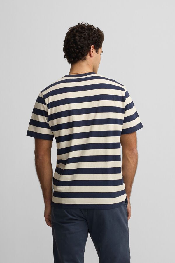 Silbon T-shirt minilogo &agrave;s riscas Azul