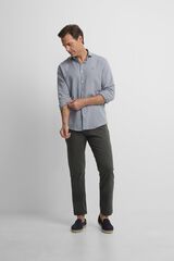 Silbon Camisa sport em linho Azul