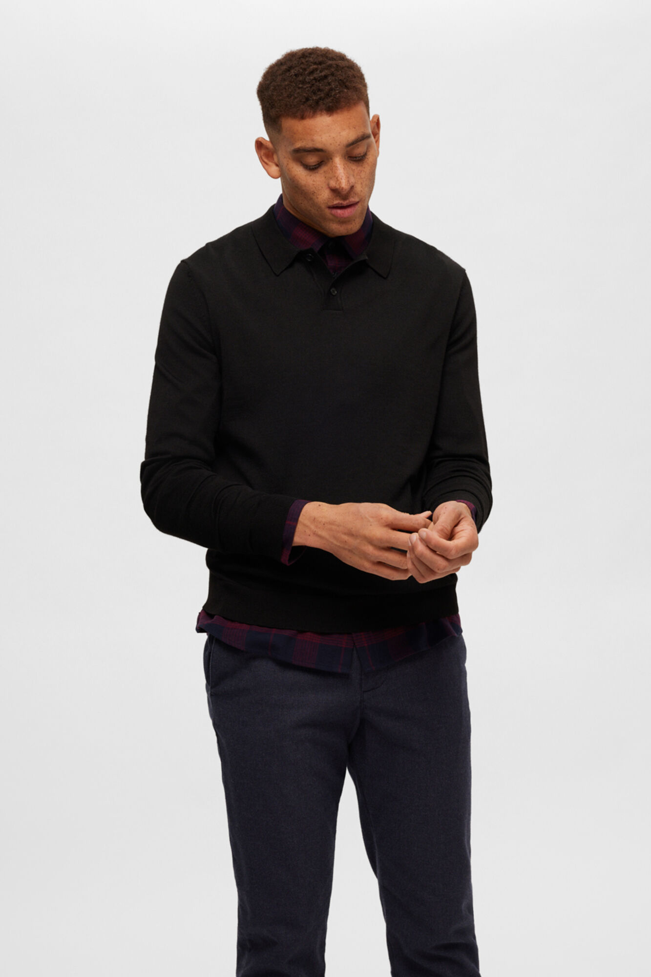 Polos de outlet lana hombre