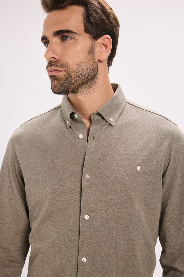 Jack & Jones Camisa de manga comprida Castanho