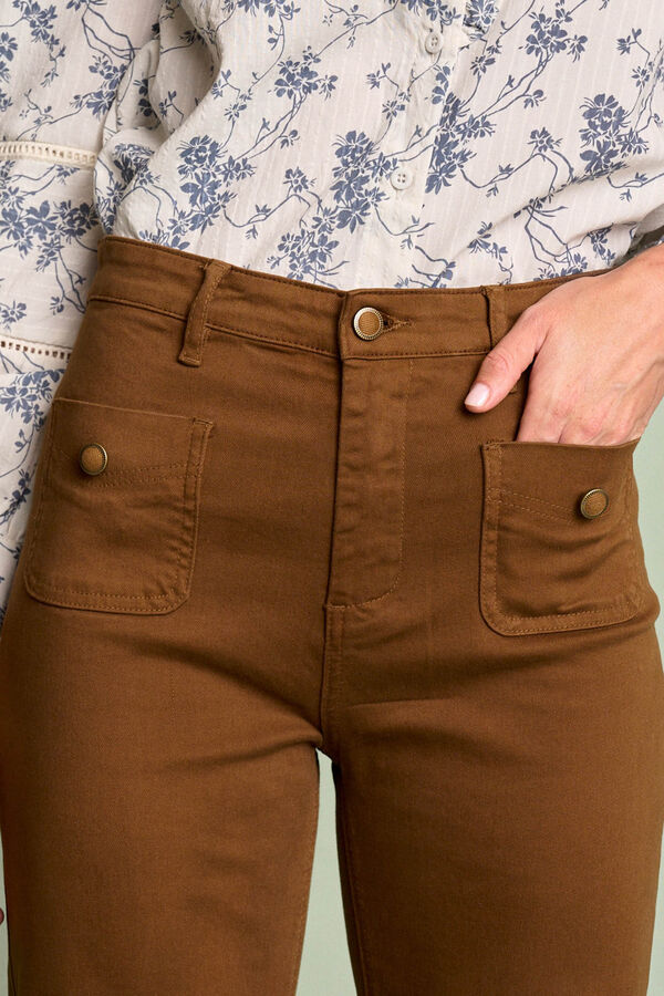 Polín Et Moi Calça com botões camelo Castanho