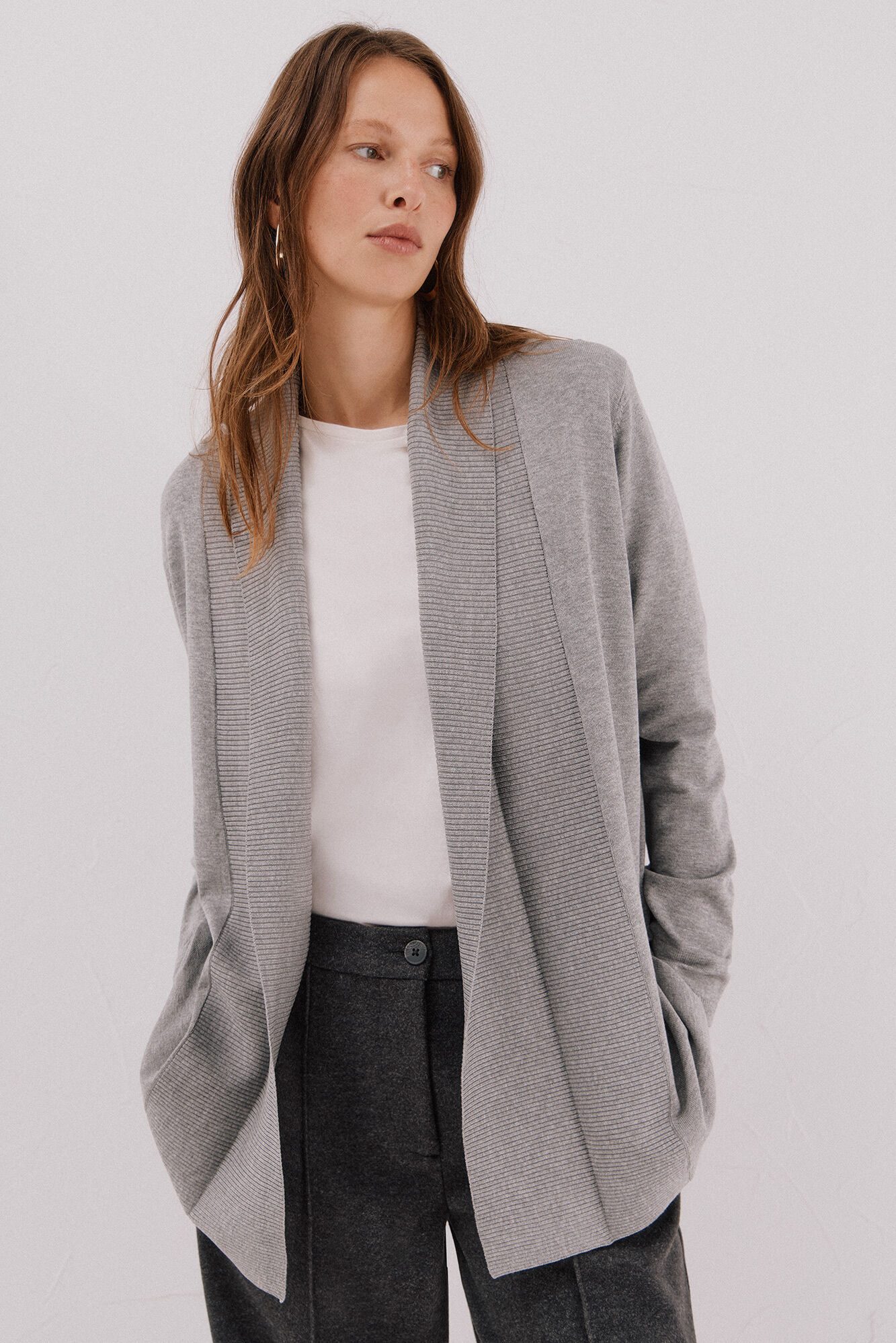 Cortefiel Cardigan with shawl neckline