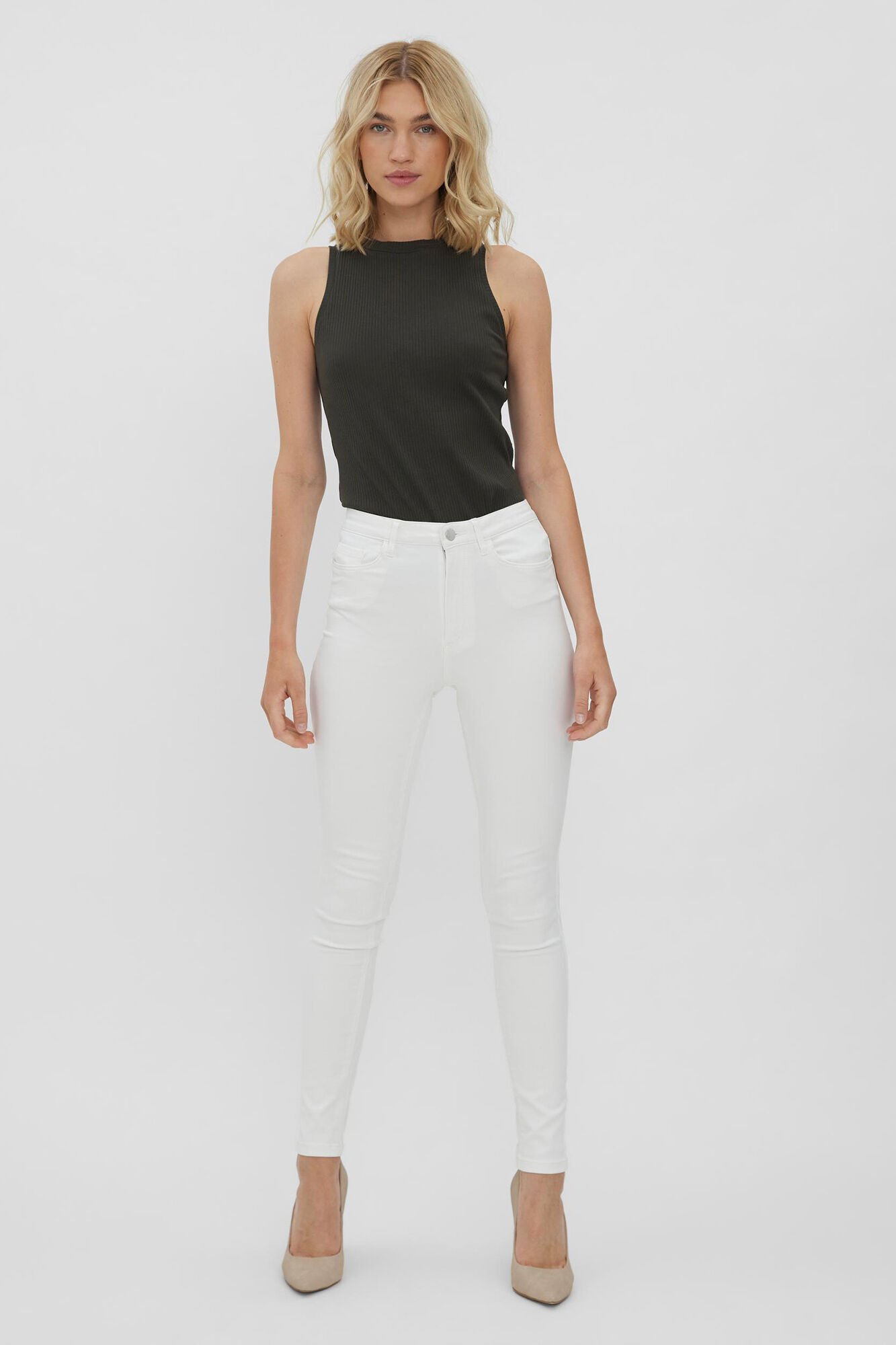 Pantalones vaqueros de tiro alto mujer best sale
