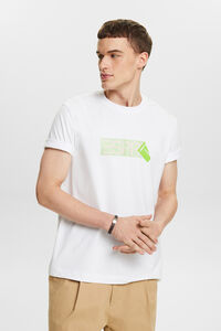 Cortefiel T-shirt básica algodão com logo Branco