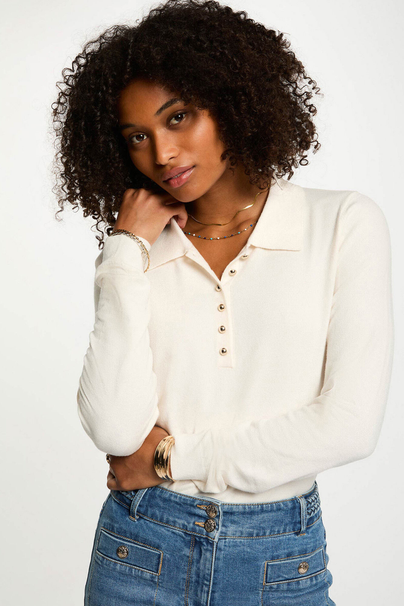 Morgan Polo shirt neck jumper