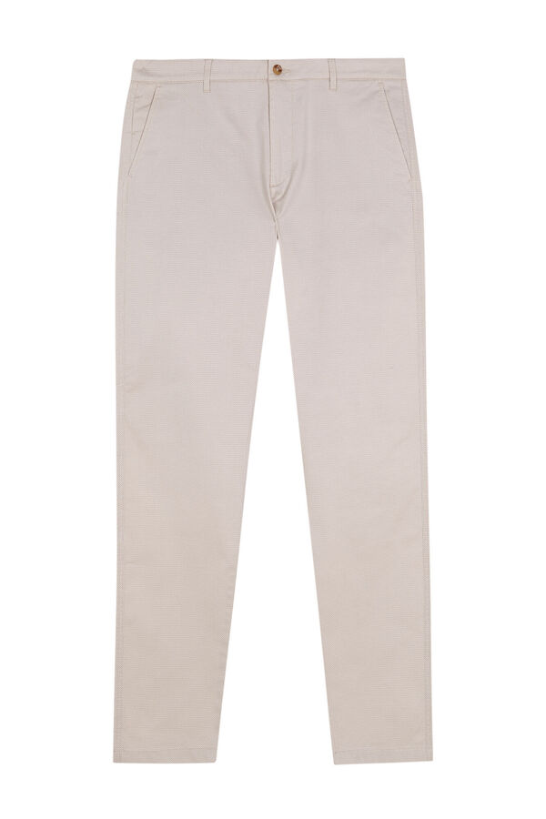Cortefiel Tapered fit chinos Ivory