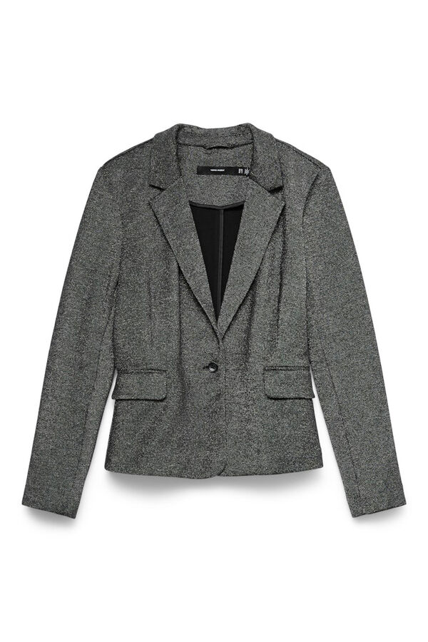 Vero Moda Blazer de manga comprida com detalhe de glitter Cinzento