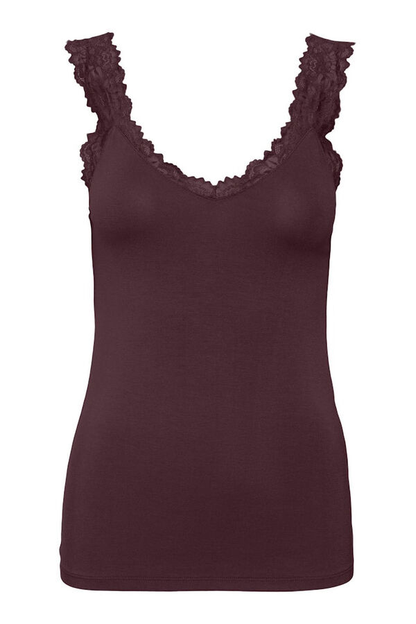 Vero Moda Curve Top renda Curve Roxo