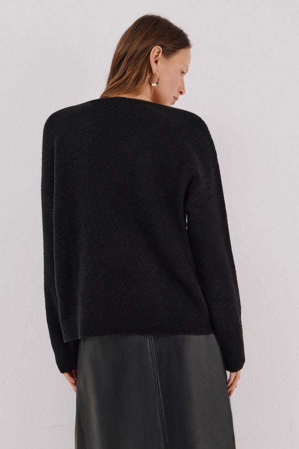 Cortefiel Jersey punto joyas Black