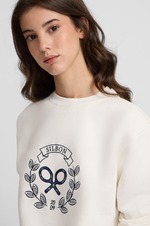 Silbon Sweatshirt de raquete Ecru