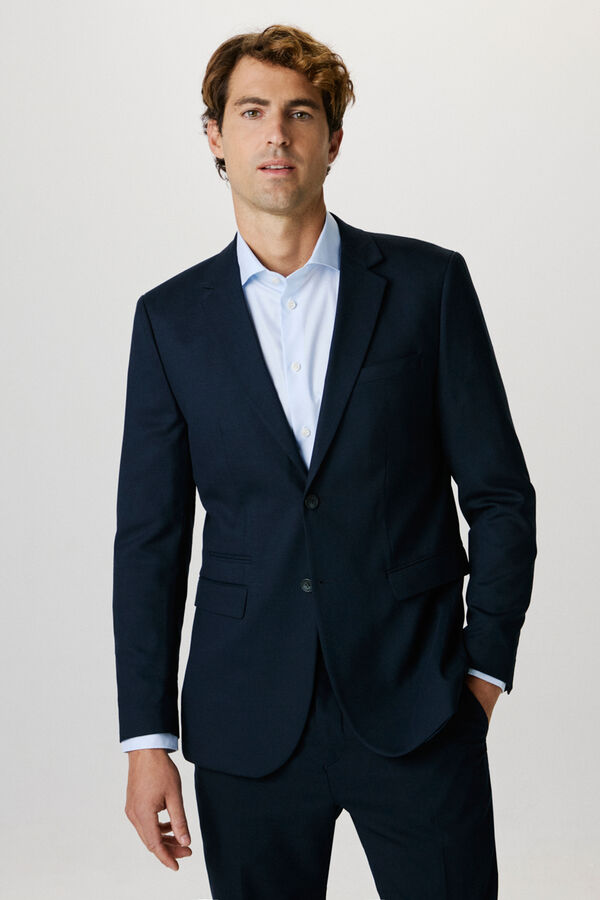 Selected Blazer Slim Fit com lã Azul