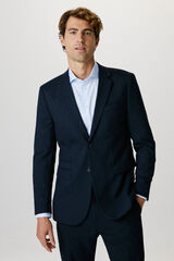 Cortefiel Blazer Slim Fit com lã Azul