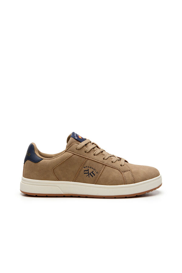 Spagnolo Men's casual tennis sneakers Nude