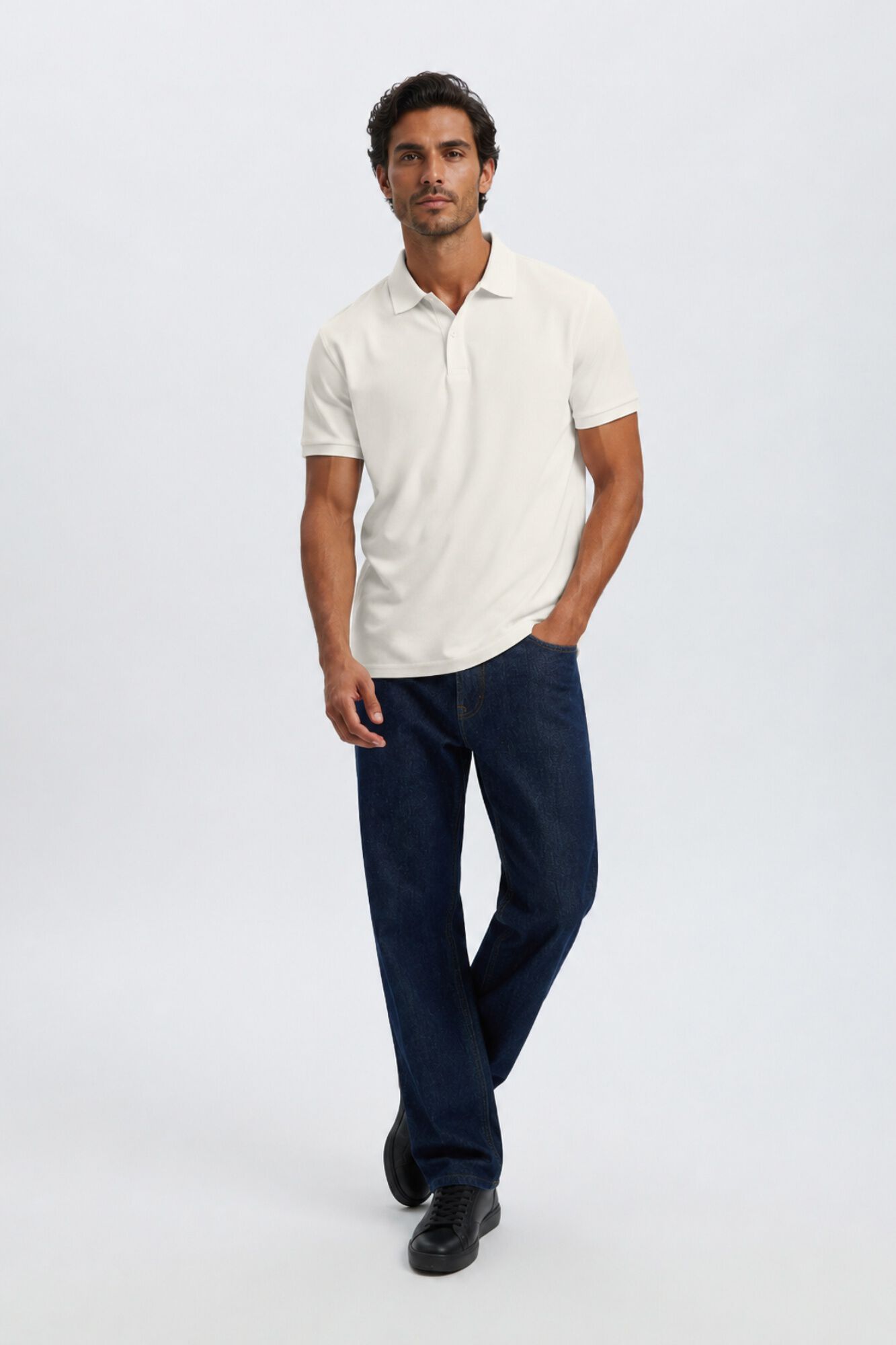Selected Polo b&aacute;sico em piqu&eacute;