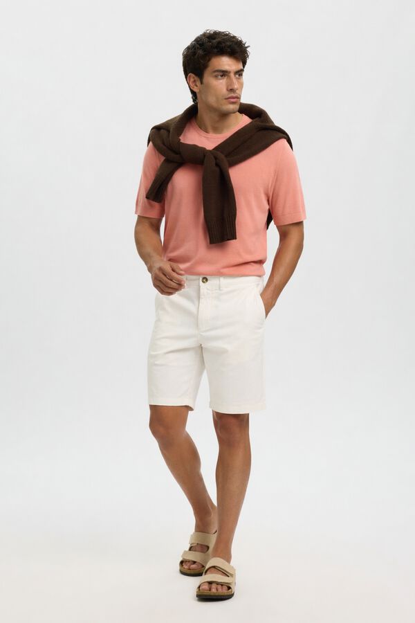 Selected Chino Bermuda shorts White