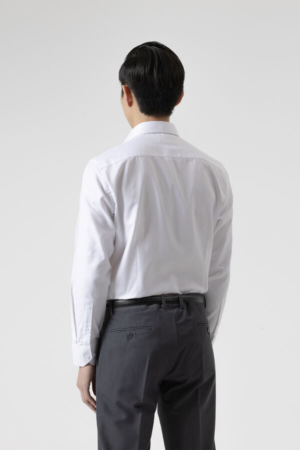 PuroEGO Camisa de vestir em sarja Branco