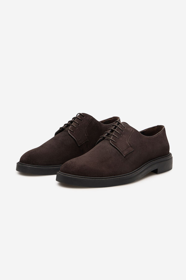 Cortefiel Lace-up trainers Dark brown