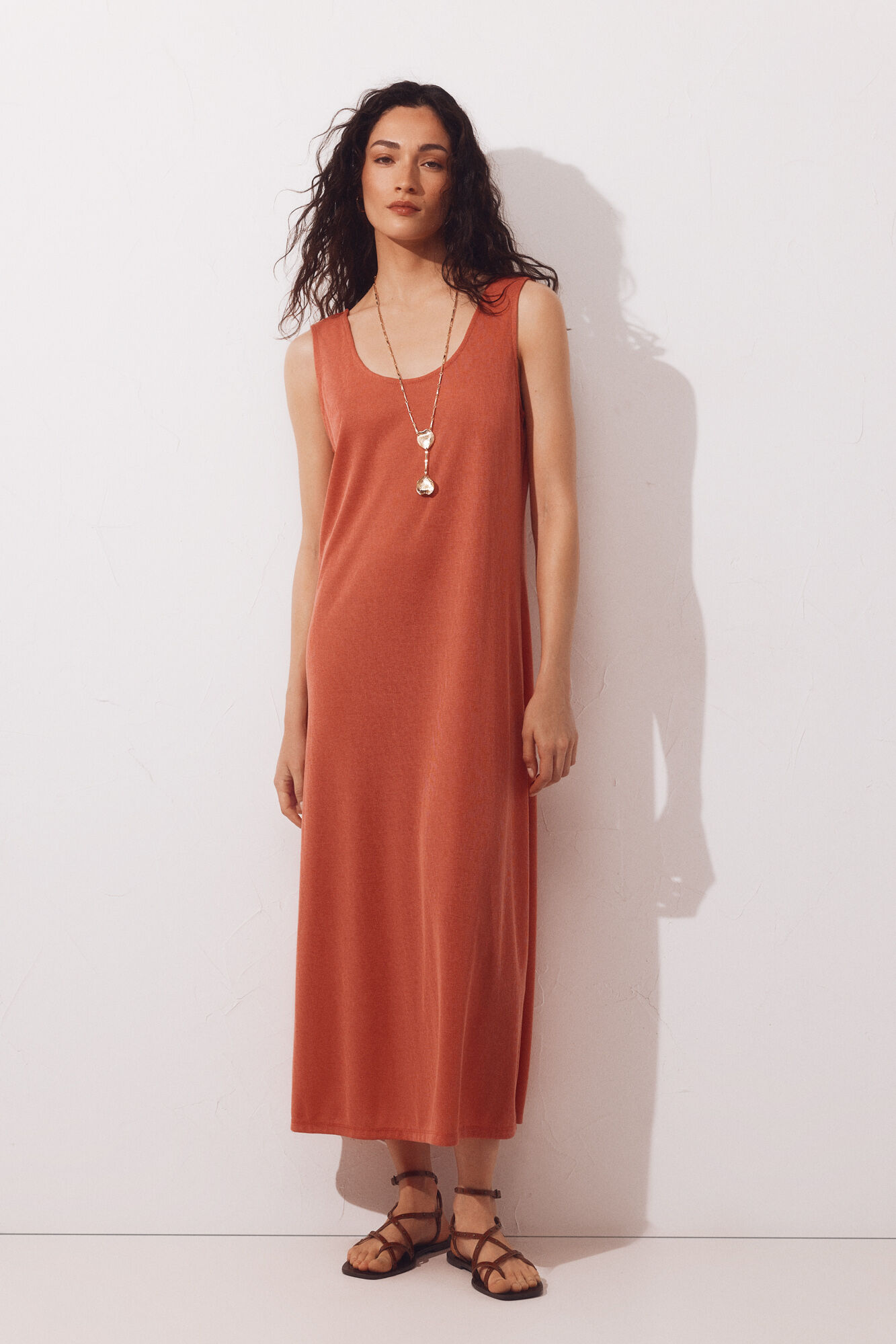 Cortefiel Strappy jersey-knit dress