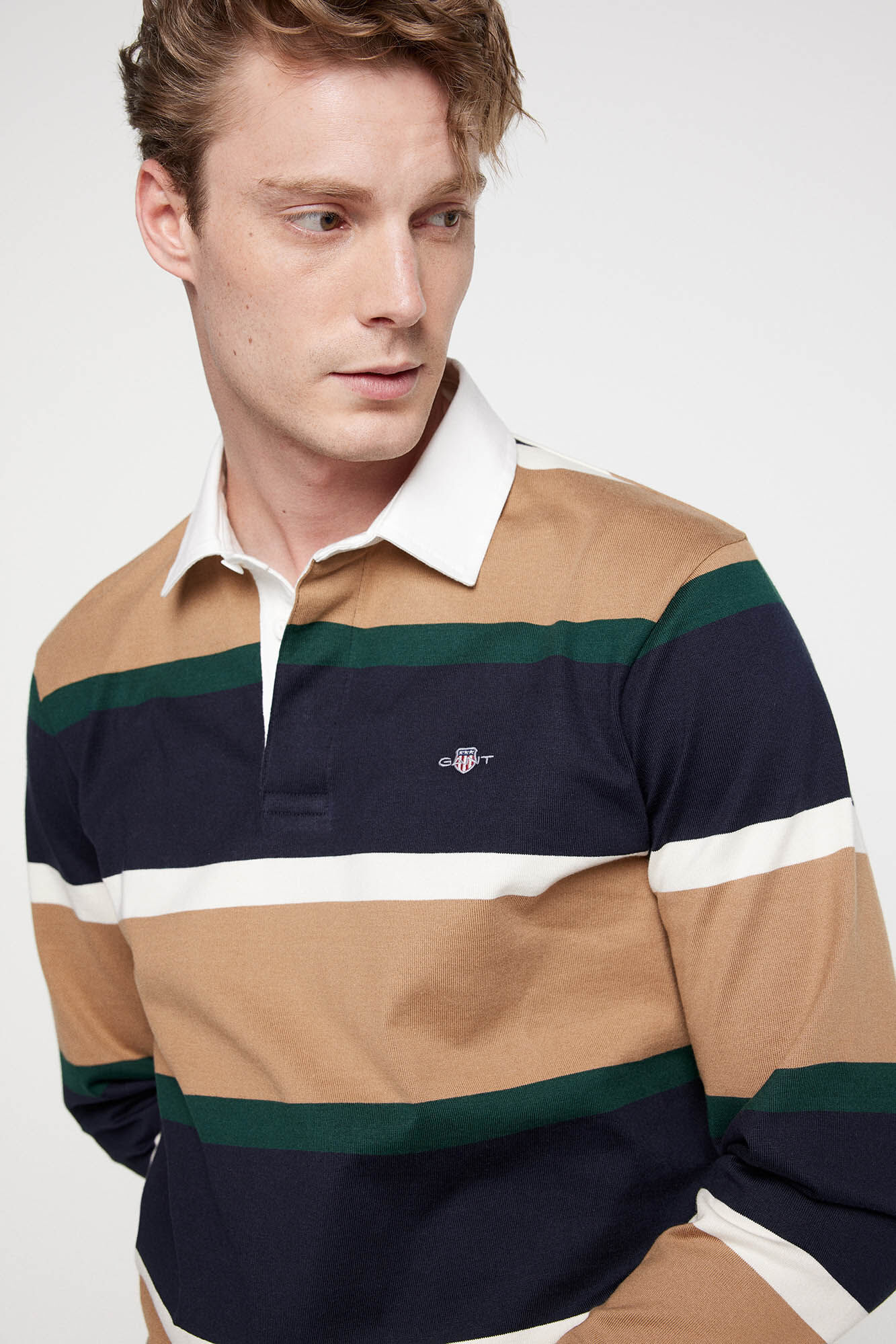 Gant Polo Heavy Rugger Shield de rayas