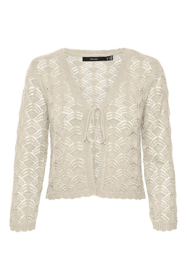 Vero Moda Cárdigan de punto calado Cinzento