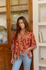 Jaase Blusa Bree com estampado Lilliana Laranja