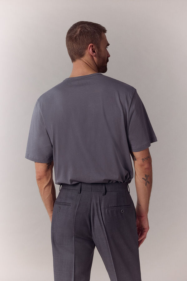 OOTO Camiseta b&aacute;sica ligera Gris