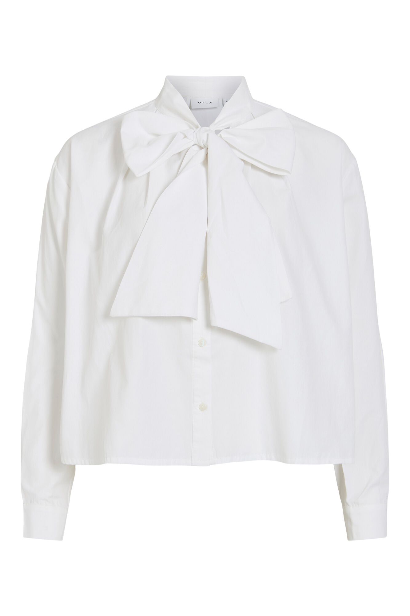 Vila Blusa acetinada de manga comprida