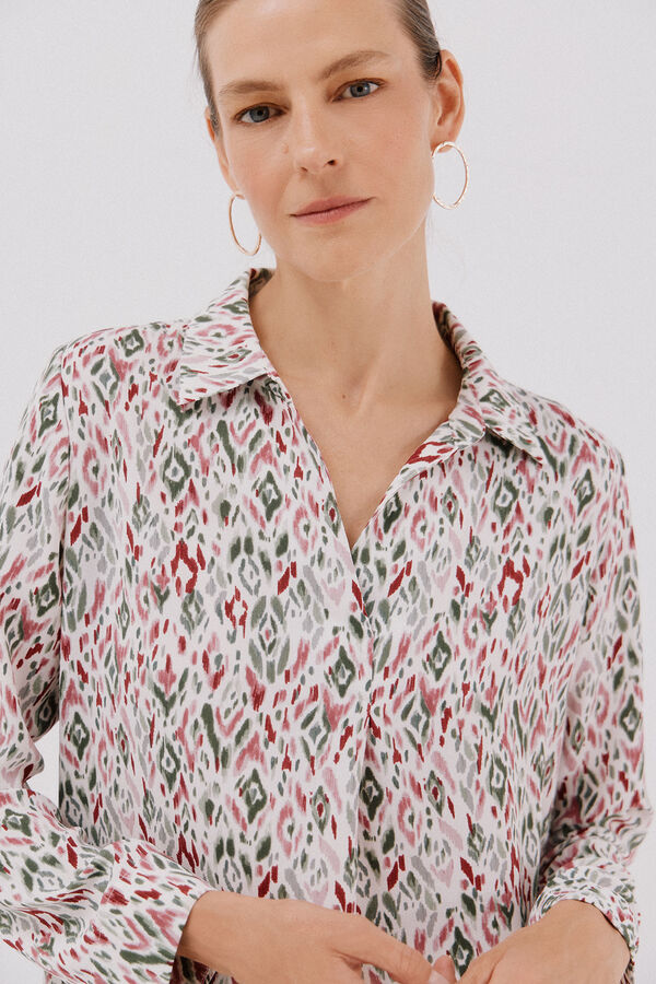Cortefiel Pleated shirt Multicolour