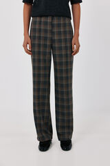 Cortefiel Women's tailored trousers Printed white
