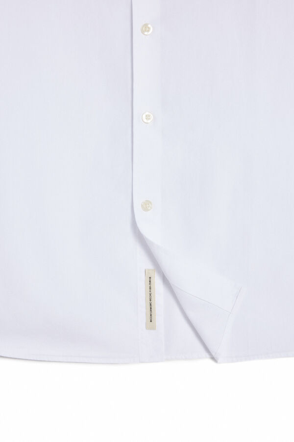 Cortefiel Plain long sleeve shirt White