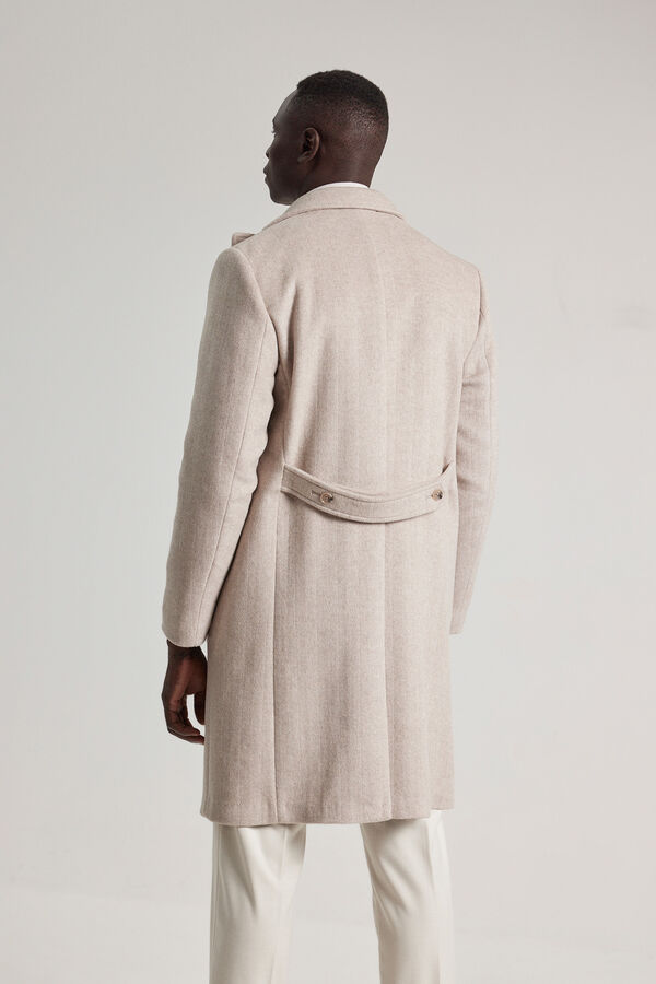 Cortefiel Double-breasted coat  Beige