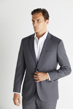 Cortefiel Striped slim fit stain resistant blazer Gray