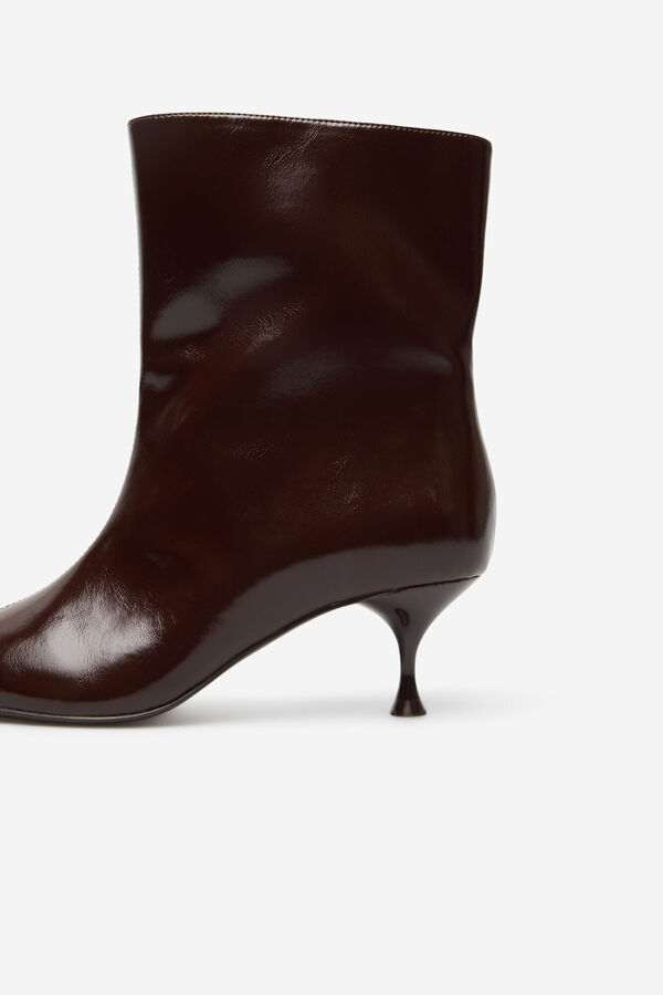 Cortefiel Kitten heel bootie Maroon