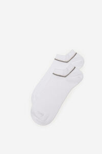 Cortefiel Plain breathable ankle socks White