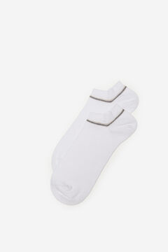 Cortefiel Plain breathable ankle socks White