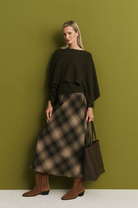 Cortefiel Saia midi xadrez