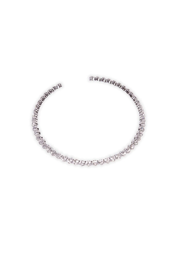 Cortefiel Collar abierto cristales Gris
