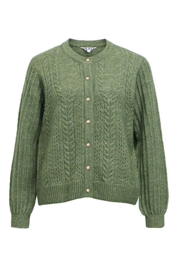 Object Openwork knit cardigan Green